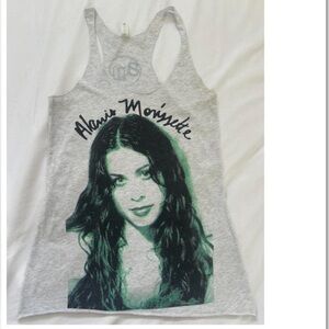 Alanis Morisette 2022 Tour Green and Blue Graphic Tank best fits sz Medium